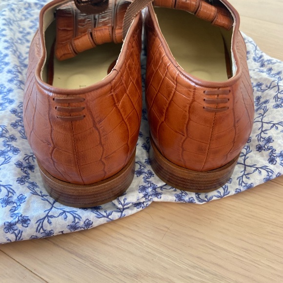 Sarah Flint Michelle Derby in cognac croc size 41.5 - Picture 4 of 4